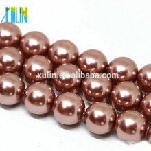 10mm round pink natural shell pearls beads for sale